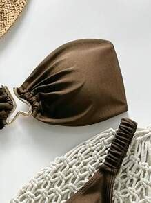 Swim Mod Conjunto De Mai Bikini Al As S Lidas E Decora O De Metal Sexy Colorido Para Ver O