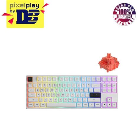 Akko S Via Rgb Hot Swappable Mechanical Keyboard Black On White Gateron Orange Lubed