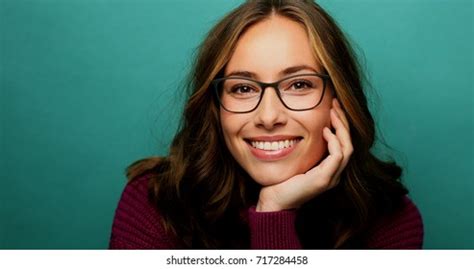 Smiling Babe Glasses Looking Camera Stock Photo Shutterstock