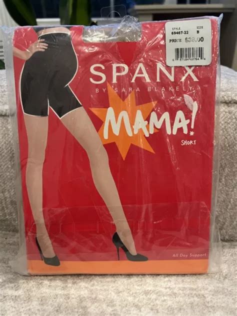 SPANX MAMA SHORTS SzB Cradles Your Bump Firms Butt Thights Nude NEW IN PKG PicClick UK