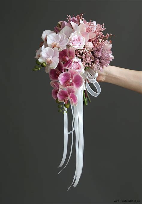 Neuheiten 2024 Wasserfall Hochzeit Bouquet Brautstrauß mit Rosen und