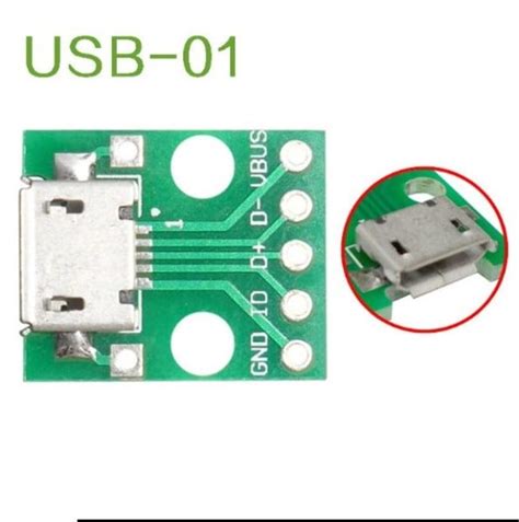 Micro Usb To Dip Adapter 5pin Female Connector B Type Pcb Converter Buy In Pakistan