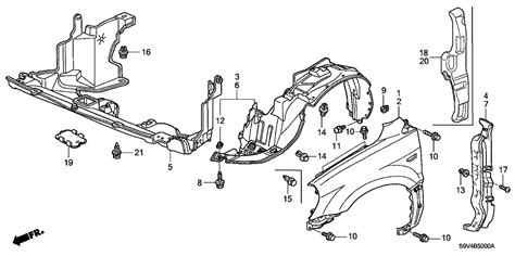 S V A Genuine Honda Fender R Fr Inner