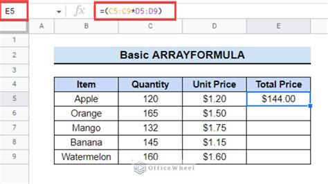 arrayformula  google sheets  examples