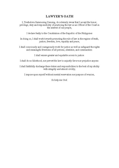 lawyers oath revised lawyers oath lawyers oath  treshelova