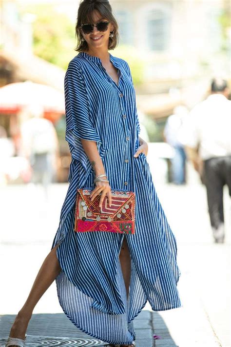 Loose Blue Bikini Cover Ups Sarongs Women Beachwea Grandado