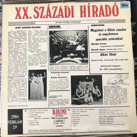 Bikini XX Századi Híradó HU Bakelit lemez shop