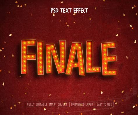 artstation finale psd fully editable text effect layer style psd