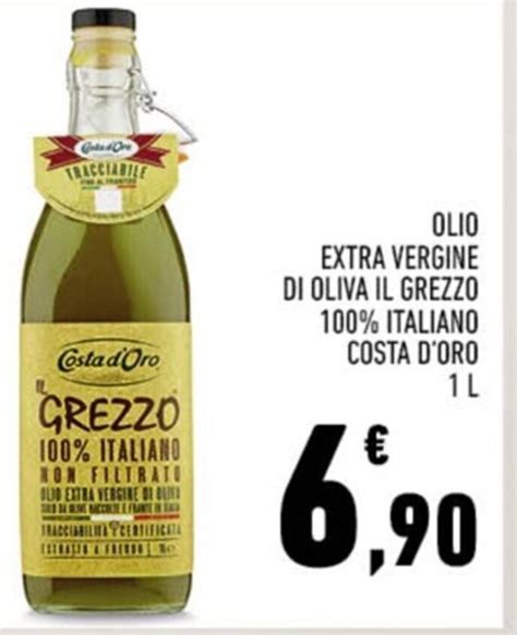 Offerta Costa D' Oro Olio Extra Vergine Di Oliva IL Grezzo 100% ...