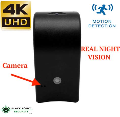 Hidden Spy 4k Camera Black Air Freshener With Night Vision And Motion