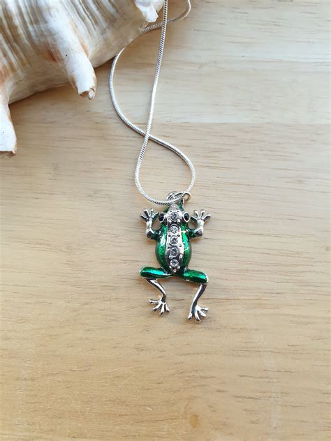 Frog Necklace Frog Jewellery Frog T Silver Or Gold Etsy Frog