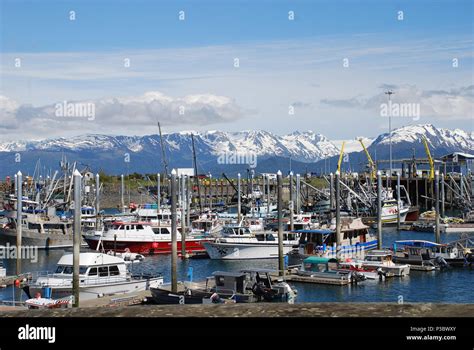 Fishing marina at Homer Spit, Homer, Alaska, USA Stock Photo - Alamy