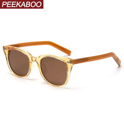 Peekaboo Uv Polarized Sunglasses For Men Korean Style Tr Frame