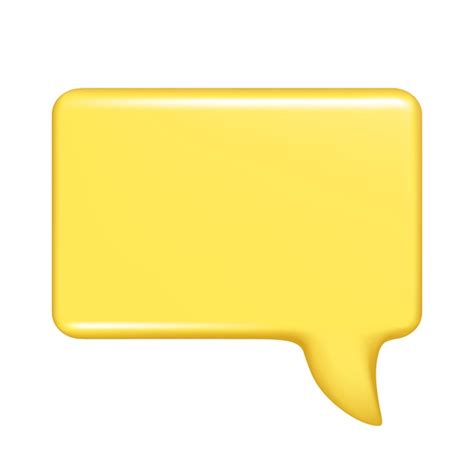 Premium Vector Realistic 3d Glossy Speech Bubble Text Message Box