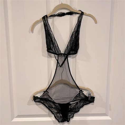 Victorias Secret Black Lace Teddy Lingerie Gem