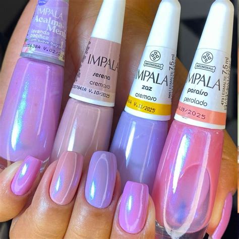 Impala Kit Esmaltes Tons Nude Lilas Roxos Hipoalerg Nico Esmalte Perolado Shopee Brasil