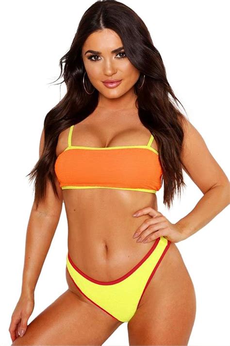 Bandeau Bikini Set With Padded And Two Pieces Design