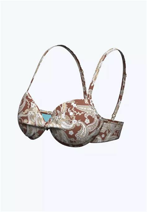 Buy Sunseeker Grounded Culture Mocca Moulded Knot Front Underwire Bikini Top Online Zalora