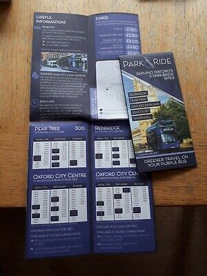 OXFORD BUS COMPANY Park & Ride route map/timetable April 2021 edition ...