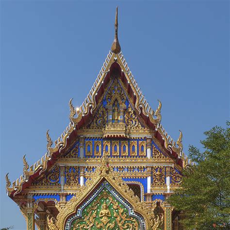 Wat Nong Yai Phra Ubosot Gable Dthcb0211 Photograph By Gerry Gantt Pixels