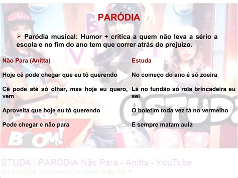Paródia De Música Para Escola - SLIDES – PARÓDIA.