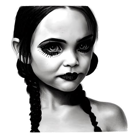 Wednesday Addams In Pigtails And Bikini Creative Fabrica