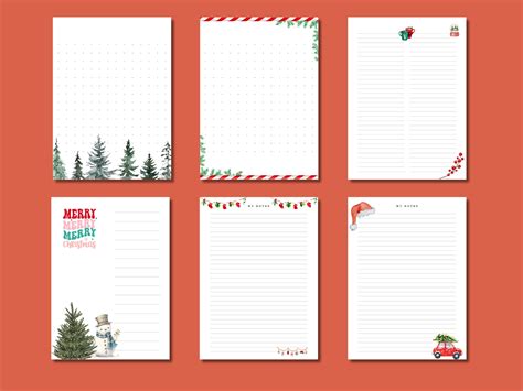 Printable Christmas Writing Paper Letter Writing Stationery Etsy