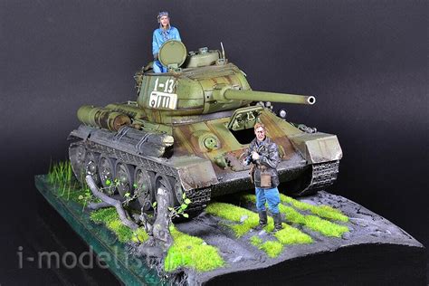 053 Диорама Танк 34/85 :: Готовые модели