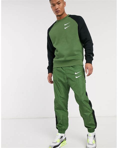 Nike Double Swoosh Joggers In Green For Men Lyst