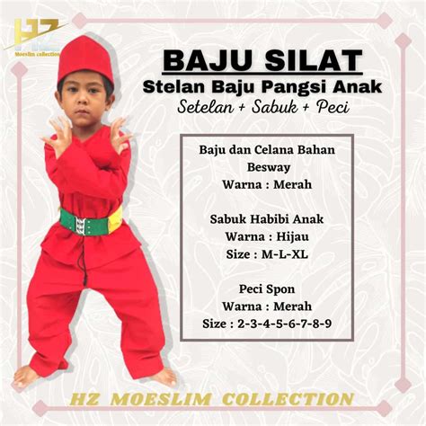 Jual Baju Pangsi Anak Baju Silat Betawi Lengkapsetelan Bajusabukpeci