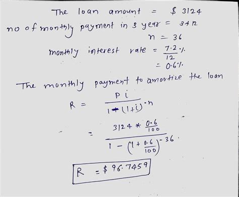 Solved Find The Monthly Payment And Estimate The Remaining Balance