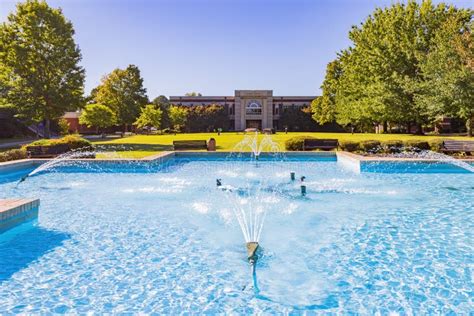 Sunny Exterior View of the Campus of University of the Ozarks Stock Photo - Image of landscape ...