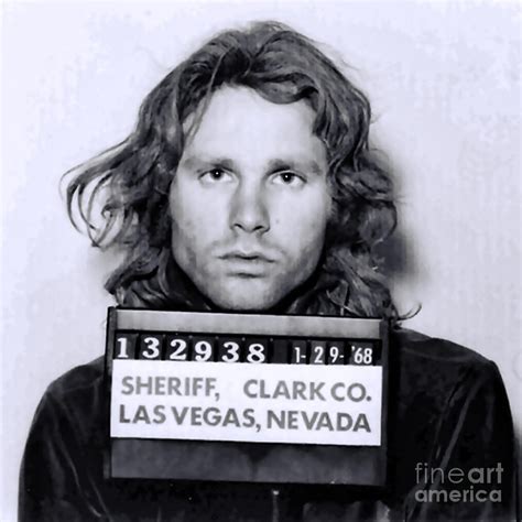 Jim Morrison Club Iconic Mugshot Number Digital Art By Mugshot