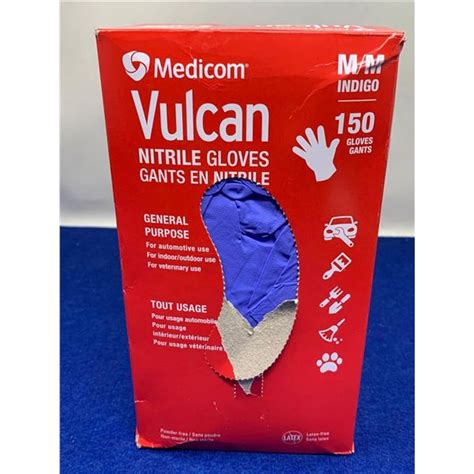 Medicom Vulcan Nitrile Gloves (M) 150ct - A D Auction Depot Inc.