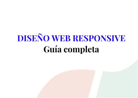 Dise O Web Responsive Gu A Completa