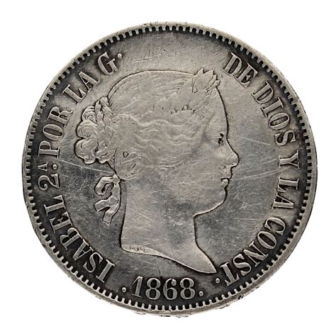 Moneda Isabel Ii C Ntimos Plata Manila G Andorrano