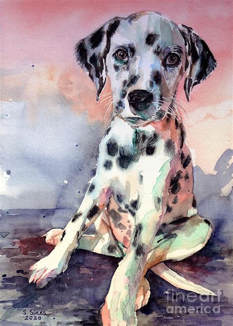 My Faithful Dalmatian Painting By Suzann Sines