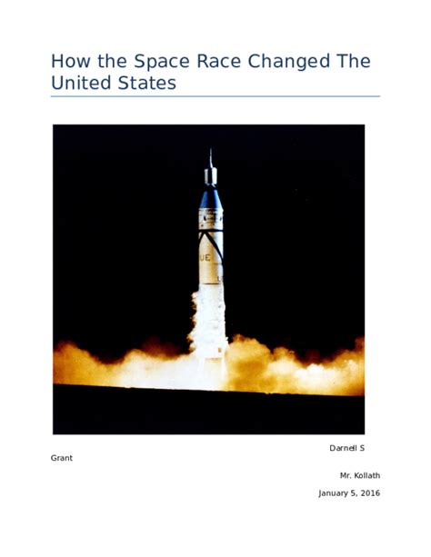 (DOC) How the Space Race Changed The United States