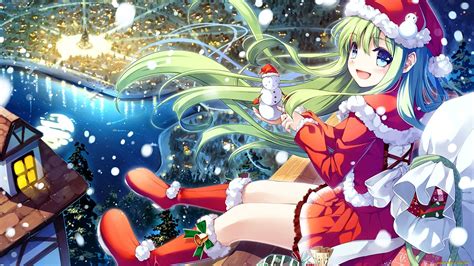 30 Christmas Anime Girl Wallpapers Wallpaperboat