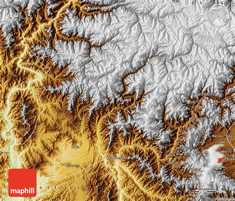 Physical Map of Mansehra