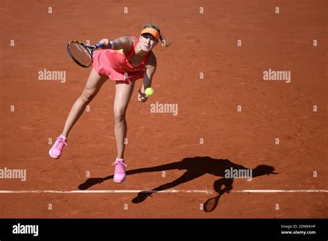 Canadas Eugenie Bouchard Playing In The 12 Of Final Of The French