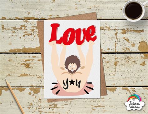 Funny Naked Man Card Funny Anniversary Card For Her Him Etsy UK