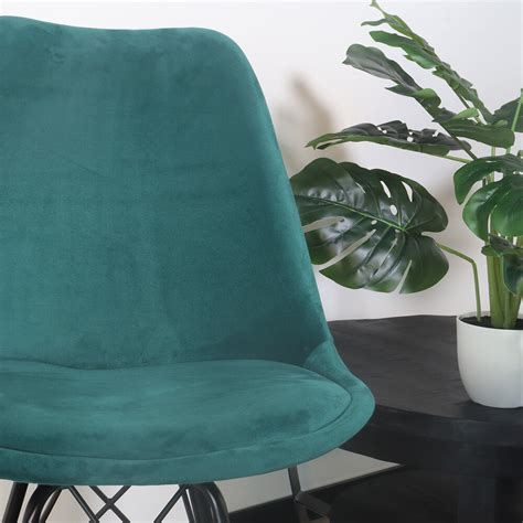 Eetkamerstoel Viga Turquoise Velvet Aq Living