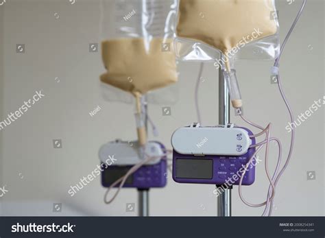 enteral feeding pump medical device hospital patients images stock