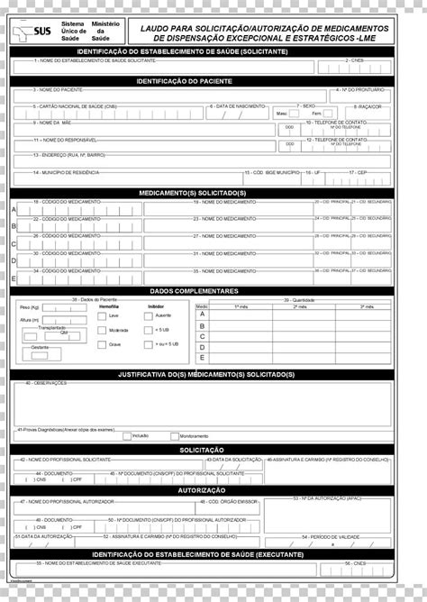 Document Form PDF Sistema Único De Saúde Health PNG Clipart Area