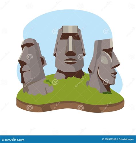 Moai Statues Vector Icon 119200814