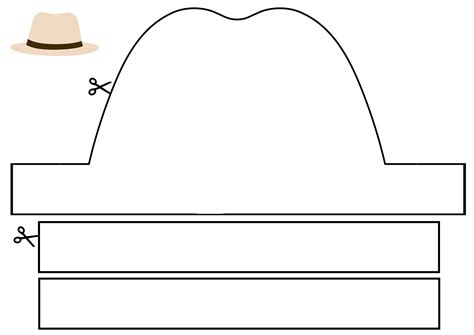 Cowboy´s Hat Paper Template Free Printable Papercraft Templates