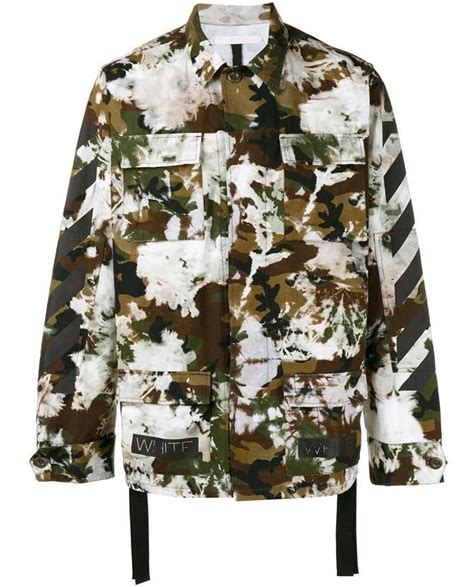 OFF WHITE Camouflage Print Jacket Camouflage Print Jacket Camo Print