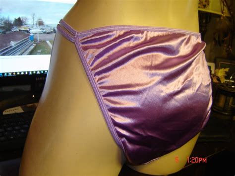 Sexy Second Skin Satin String Bikini Panties Great For Men Size 10