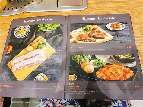 Menu at Jin Joo Korean Grill restaurant, Quezon City, C1A/C1B 